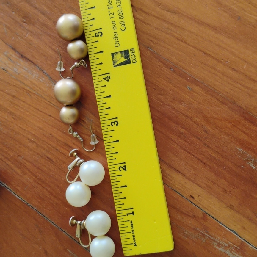 Richelieu Double Pearl Screw Back Earrings Vintage Beauties Eplc 1 29$